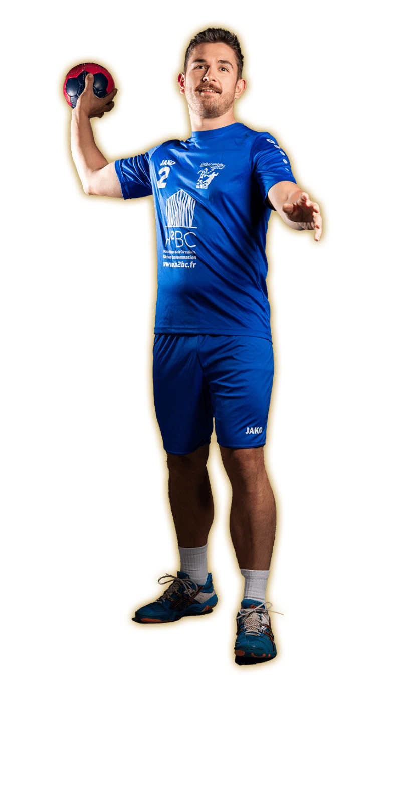 Portrait encadré de Tommy Llouquet, joueur en catégorie 'Seniors Garçons' au Sarlat Handball Périgord Noir, club de handball amateur en Dordogne