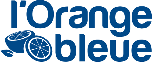 Logo de L'Orange Bleue, partenaire du Sarlat Handball Périgord Noir